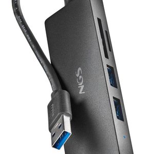 Hub USB-C 3.0 NGS iHub Reader - 3 ports USB-A + lecteur de cartes (Gr