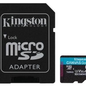 MicroSD 64Go Kingston UHS-I Canvas Go! Plus c10 U3 (TCP 2.80€ incl.)